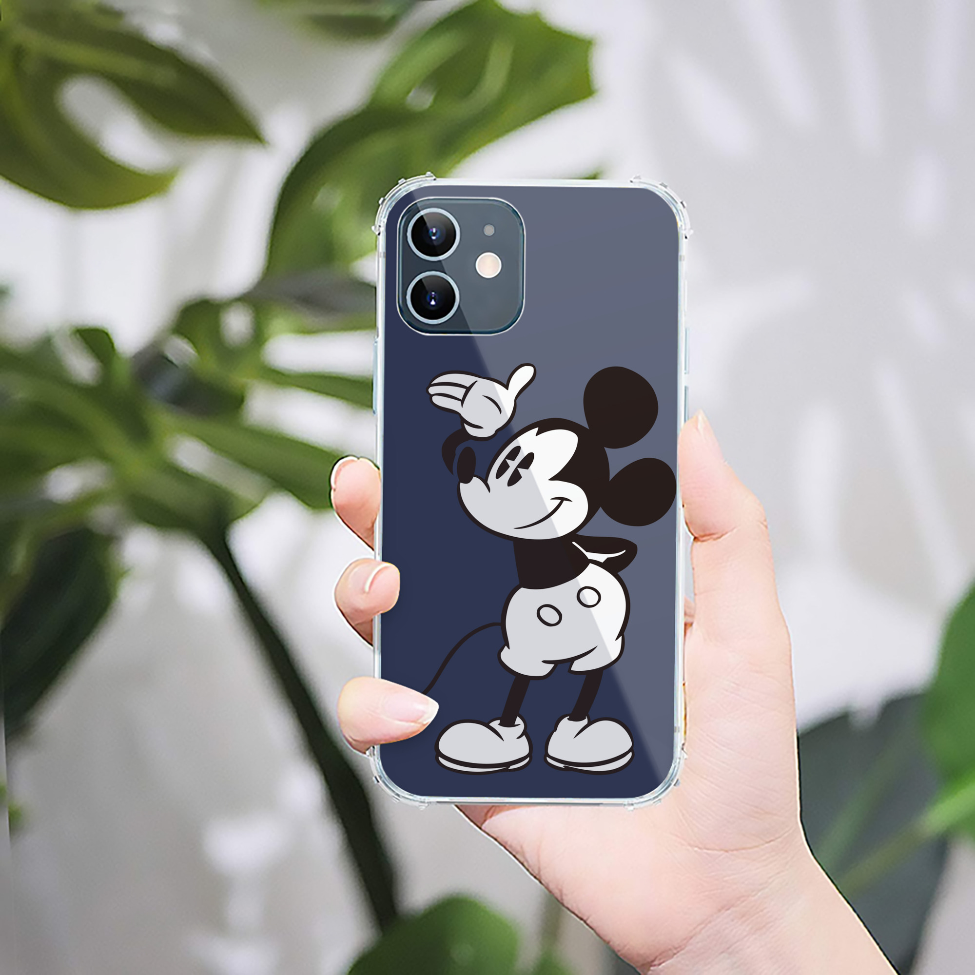 （画像用） ミッキーマウス Mickey Mouse 【iPhone 12シリーズ対応】透明スマホケース（クリアソフトケース）